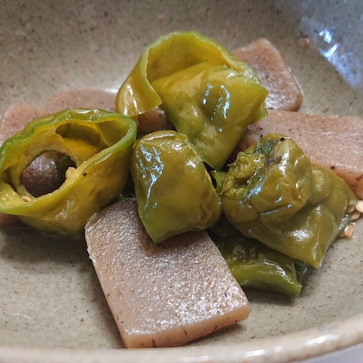 万願寺唐辛子と蒟蒻の炒め煮